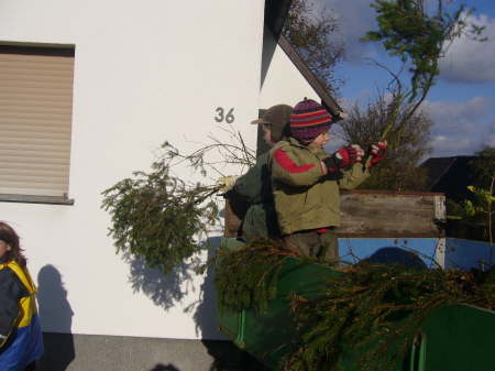 Holzsammeln fr Martinsfeuer 2006 04